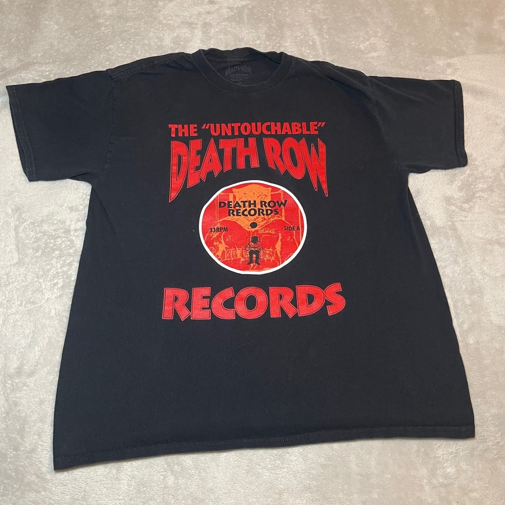 Death Row Records The Untouchable Graphic T-Shirt Mens Large Black Red Hip Hop